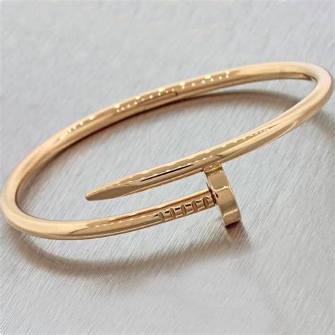 bracelet femme clou|authentic cartier nail bracelet.